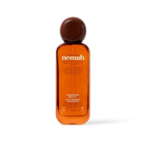 Image of Nemah Belly Oil For Pregnant Women, Stretch Mark Oil, Quick Drying Non-Greasy With Jojoba Coconut Hemisqualane Blend, Pregnancy Stretch Mark Prevention, Pregnancy Essentials, Vegan, 3.4 Fl Oz
