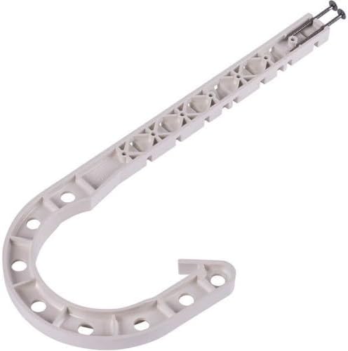 4-Inch DWV J-Hook Pipe Hanger Replacement Compatibility with Oatey 33511 - Durable White PVC Support