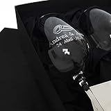 Boca ancha (tipo enólogo) Copas de vino personalizadas mediante grabado a láser con estuche a juego - Regalo personalizado para novios, parejas, bodas, eventos (Enlace 3)
