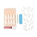KISS Salon Acrylic Press On Nails, Nail glue included, 'Strong Enough', White, Long Size, Coffin Shape, Includes 28 Nails, 2g Glue, 1 Manicure Stick, 1 Mini File
