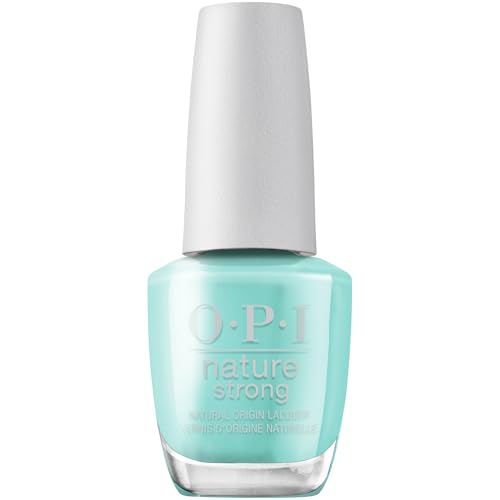 OPI Nature Strong Cactus What You Preach | Opaque Bright Blue Crème Natural Origin Nail Polish | Plant Based, Vegan, Cruelty Free
