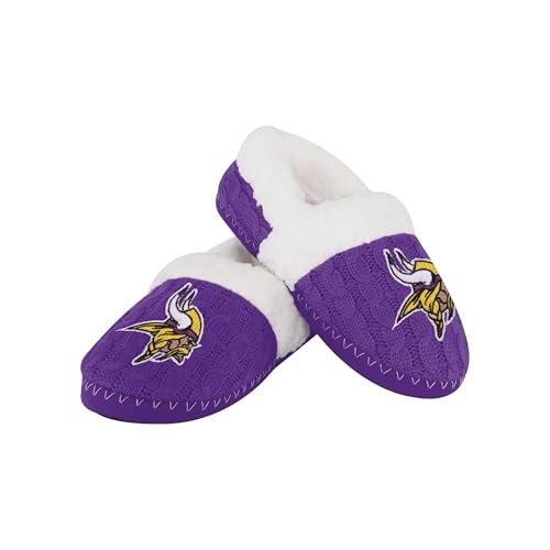 Foco SLPWMNF16FURMOC2 Minnesota Vikings Nfl Nfl Womens Team Color Moccasin Slipper cover