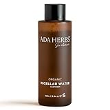 ADA HERBS Micellar Water Makeup Remover - All-in-1 Facial Cleanser with Rose Water, Cucumber & Royal Jelly - Hydrating Gentle for Sensitive Skin - No Rinse Required (3.4 fl oz)