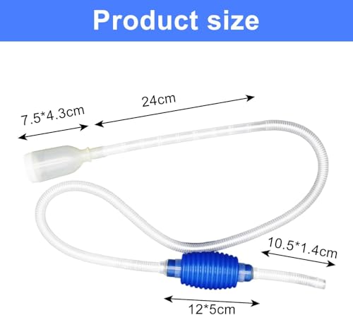 Aquarium Syphon Cleaner – Hand Fish Tank Gravel Cleaner with Squeeze Pump, Water Changer & Muck Remover for Freshwater & Saltwater Tanks, Easy Maintenance Tool for Aquatic Pet Owners - Image 2