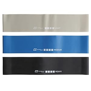 Capelli Sport Resistance Bands, Light, Medium and Heavy Exercise Loop Bands, Multicolor, 14 Inch, Pack of 3