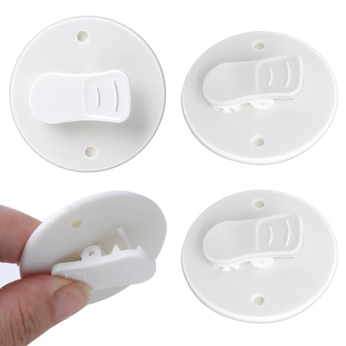 DSLSQD 4 Stück Schutz-Spritzschutz-Clips,Duschvorhang Clips,Selbstklebende Vorhang Clip,Duschvorhang Wand Clips,Winddichte Schutz-Clips,Badezimmer Vorhang Klammern,für Dusche Hängend Camper Heimdeko