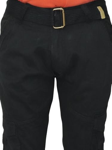 Image of Men's Regular Fit Solid Cargo Pants
