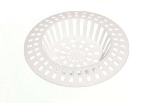 Passoire évier baignoire blanche 70mm piège déchet bonde conique 36mm
