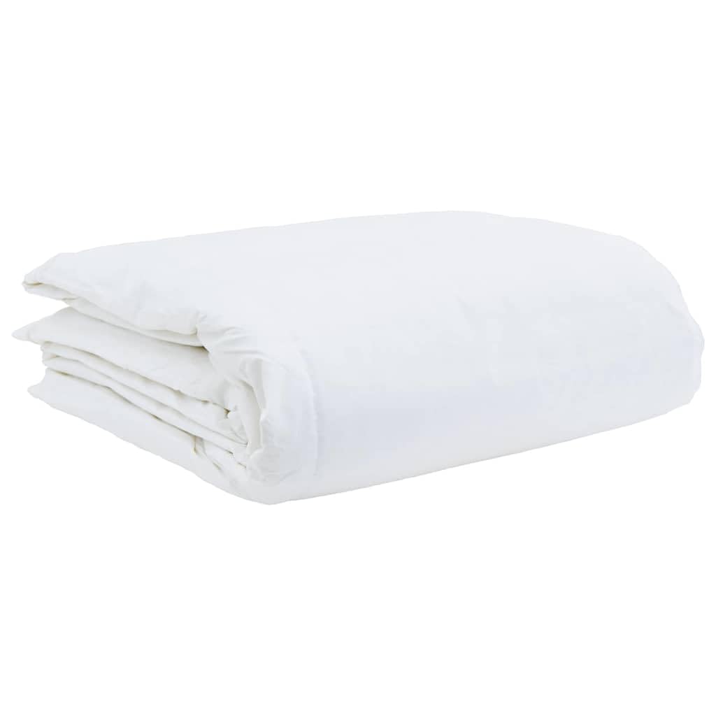 Edredón de verano blanco 200 x 200 cm, relleno de plumas, algodón transpirable, ligero, regula la temperatura, para dormitorio, manta para todo el año