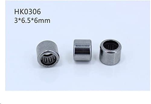 Rodamiento de agujas HK0306 de copa dibujada miniatura 3x6.5x6mm 3