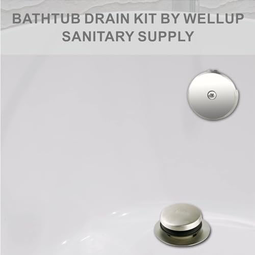 image for Wellup Tub Drain Tip Toe Bathtub Drain Conversion Kit Assembly, Replac