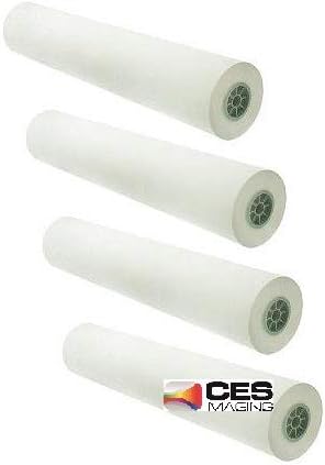 4 rollos de papel bond de 24 x 150 de 20 lb con núcleo de 2 pulgadas para uso en trazadores de inyección de tinta HP Designjet
