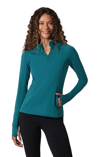 Yogalicious Womens Half Zip Lightweight Workout Long Sleeve