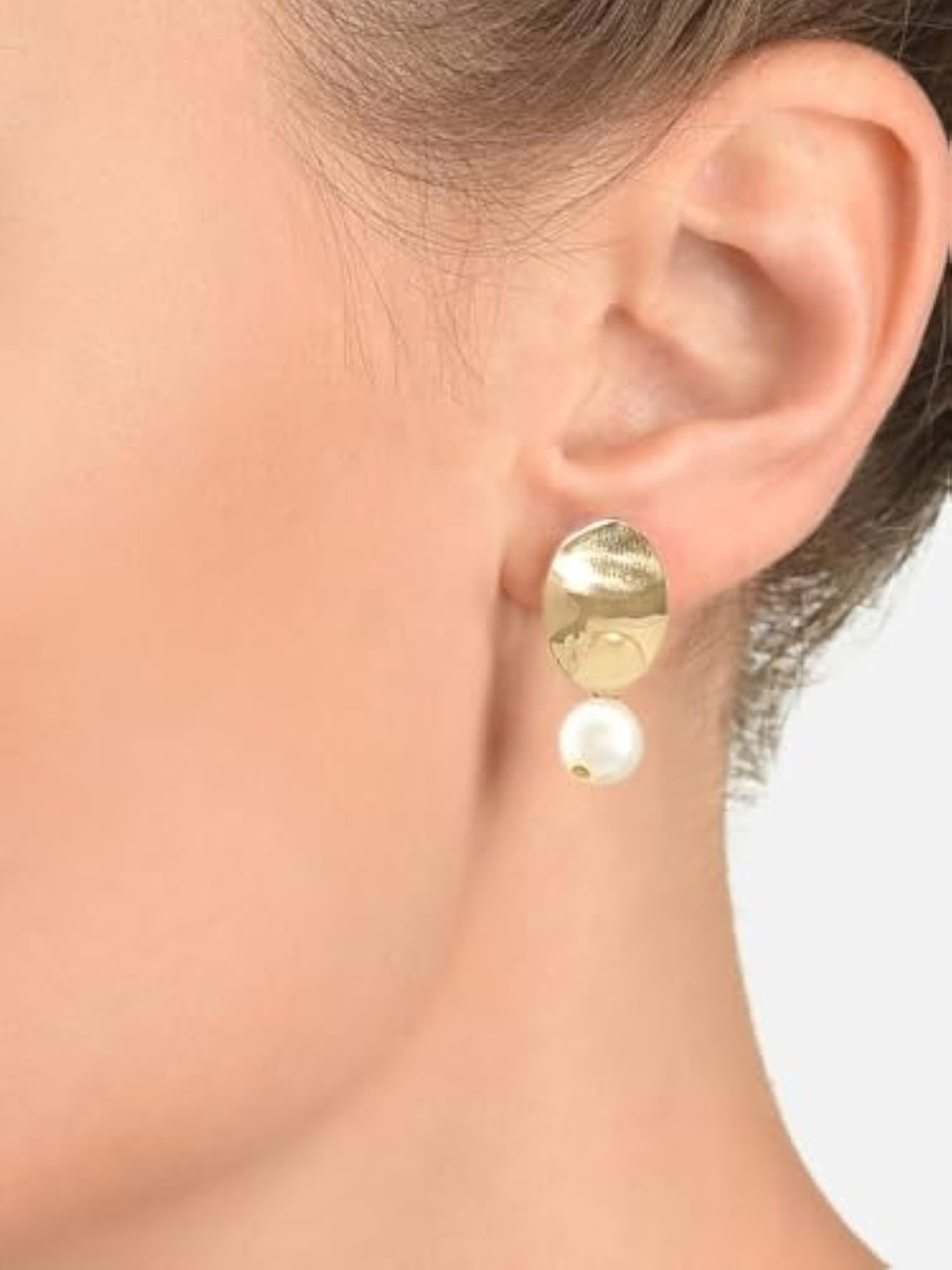 Women's Gold Tone Classy Contemporary Drop Earrings, Elegant Gift