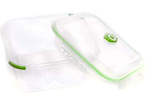 Ozeri Instavac Green Earth Food Storage Container Set, Bpa-Free 8-Piece Nesting Set With Vacuum Seal And Locking Lids #TOP4