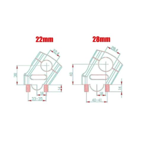 Abrazadera elevadora manillar MSX125 GROM 2013-2023 en aleación de aluminio 5