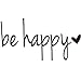Produktbild Rrunzfon Wand-Aufkleber-Auto-Aufkleber Be Happy Home-Dekor-Wand-Abziehbild-Aufkleber DIY Wandkunst-Aufkleber Self Adhesive entfernbare PVC-Wand-Papier-Raum-Dekor