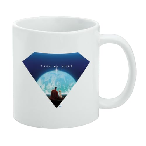 Taza de cerámica Superman Krypto Earth Shield 11oz blanco miniatura 1