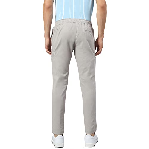 Image of Hubberholme Men's Tapered Fit Cotton Trousers, Ankle Length Elastic & Drawstring Waist Chinos