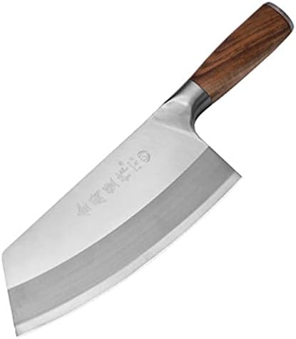 Meat Cleaver Knife, 4Cr13mov Chef Knife 7 inch Chinese Kitchen Knives Meat Fish Vegetables Slicing Knife Super Sharp Blade Rosewood Cleaver