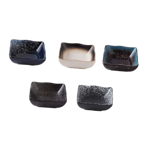 Set 5 platos vintage japoneses de cerámica para sushi miniatura 1
