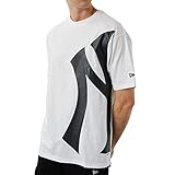 Etiqueta Print Camiseta New Era New York Yankees Half Logo Oversized