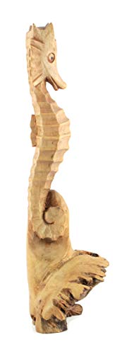 Brave Wings Figura de madera tallada a mano – Parásito de caballito de mar – Figura decorativa de madera para decoración de mesa única regalo para Navidad – 1624