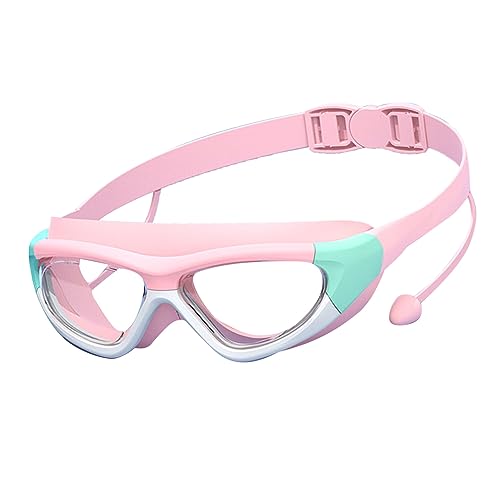 Lunettes de natation enfants avec silicone doux ajusté et vision large pour garçons et filles