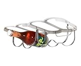 Joseph Joseph Cradle Wine Bottle Organiser, Under Cabinet Mount, Folding Steel Rack, Holds 4 Bottles