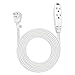 Aurum Cables 10 Feet 3 Outlet Extension Cord 16AWG Indoor/Outdoor Use White - UL Listed
