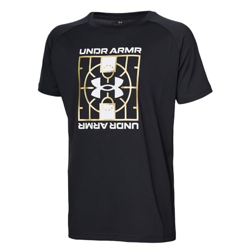 UNDER ARMOUR(アンダーアーマー) UA Tech Logo Short Sleeve T-Shirt 6001286(003) ブラック YL