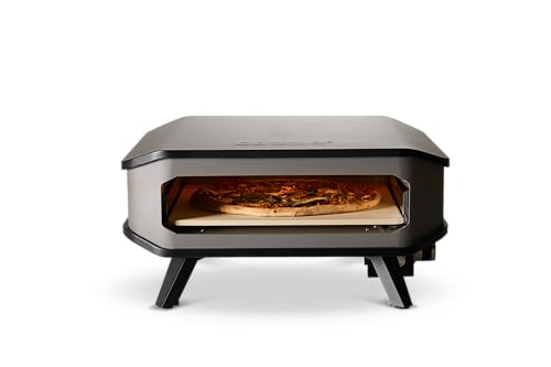 Cozze® 17 Gas Pizzaofen | Outdoor Pizzaofen mit Pizzastein | 8.0 kW | 50 mbar | Tragbar & Schnellaufheizend | Edelstahl-Brenner | Für Ø34 cm Pizza