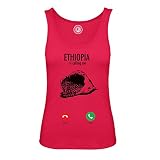 Tanktop aus Baumwolle für Damen Rot Ethiopia is Calling Me Kaffee Kultur