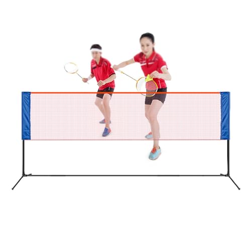 Poteaux de badminton autoportants et filet portable 310 cm pour jouer sur goudron et sable