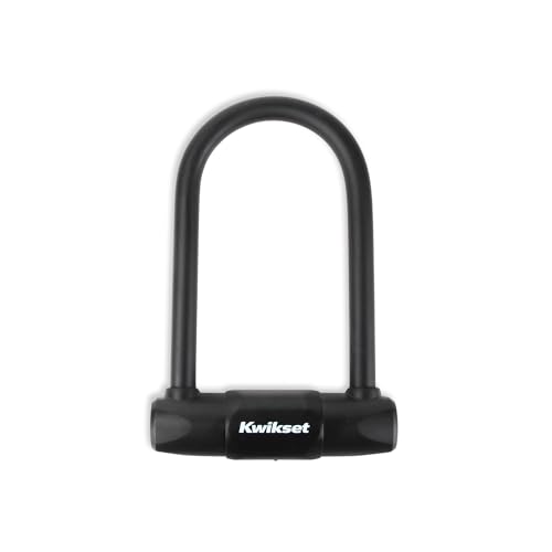 Kwikset High Security Bicycle U-Lock, Hardened Steel, Anti-Theft Bike Lock, 1 Pack, Black