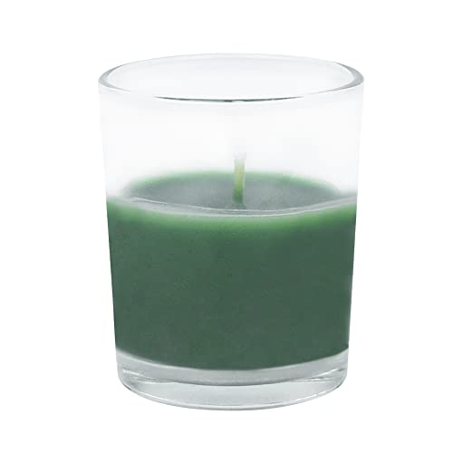Zest Candle 12-Piece Votive Candles, Hunter Green Round Glass #TOP6