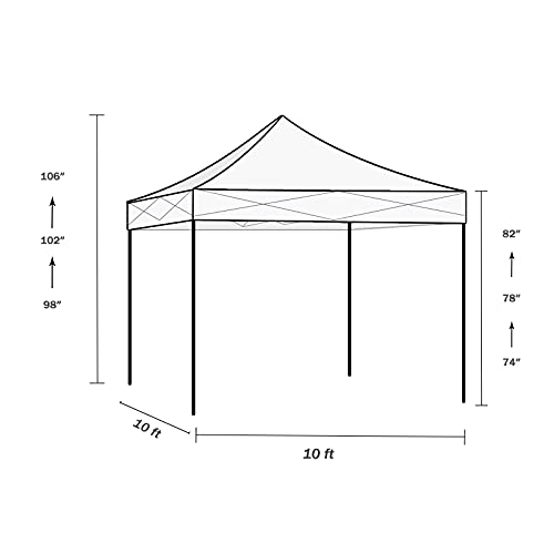 Voysign 10X10 Pop Up Canopy Tent, Outdoor Instant Sun Shelter, Blue Color, Included 1 X Rolling Storage Wheeled Bag, 4 X Weight Bags, 4 X Guylines, 8 X Stakes… #TOP1