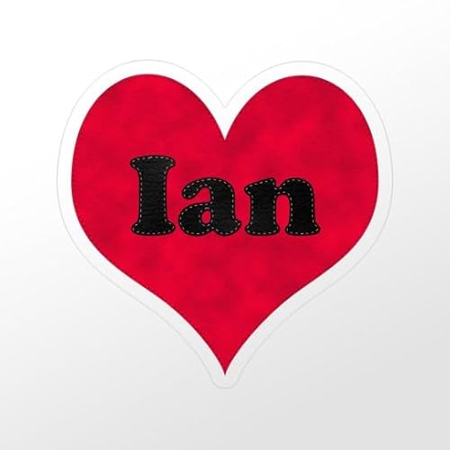 CafePress Ian Leather Heart Small Die Cut Sticker, 3"x4" Clear