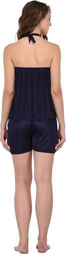 Image of Solid Satin 5 Piece Nightwear /Nighty Set | Attractive & Stylish | (1 Robe,1 Top & Shorts, 1 Bra and Panty Set) for Women
