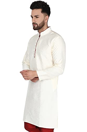 Image of Amazon Brand - Anarva Men's Indian Art Silk Casual Kurta for Wedding