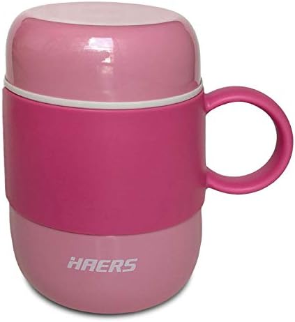 Insulated Coffee Mug with Lid and Handle, Double Wall Stainless Steel Vacuum Thermal Cup For Ladies And Gentlemen[280ML/9.5OZ] (Pink)