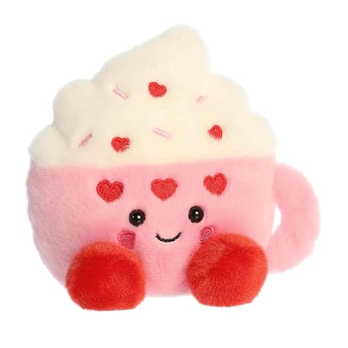 Aurora Adorable Palm Pals Harper Heart Latte Stuffed Animal - Fun Seasonal Plush For Kids and Adult Collectors - Perfect for Decorating Rooms and Valentine's Day - Pink 5.5 Inches - image 2