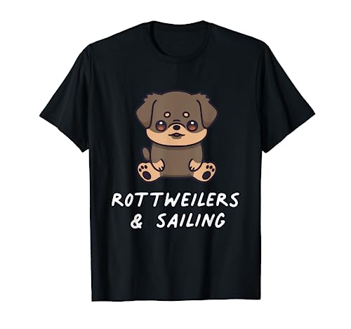 Rottweilers & Vela Kawaii Cucciolo Cane Amici Cani Maglietta