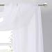 PONY DANCE Cortinas Visillos Blanco Decor Ventanas - Pañuelo Largo Diseño Moderno...
