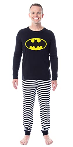 DC Comics Batman Classic Logo Tight Fit Cotton Matching Family Pajama Set For Adult And Kids