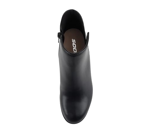 Image of Soda Ability - Mid Ankle Bootie w /Split Shaft and Zipper Stacked Wedge Heel