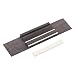 Swhmc 4 String Guitar Bridge with Saddle, Rosewood Bridge, Natural Wood Color