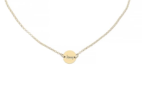 Collier de nom en or 14k, bijou personnalisé mixte et accessoire unisexe tendance