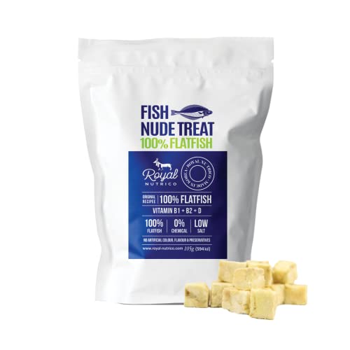 [Royal Nu-Treat] Dried Flatfish for Pets, 100% Dried Flatfish, Human-Grade Treats for Cats & Dogs, Low Sodium Treats for Pets, No Artificial Color, No Artificial Flavor & No Preservatives, 3.70oz