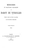Mémoires et Relations Politiques du Baron de Vitrolles (French Edition)